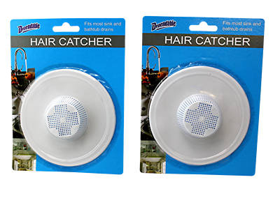 HAIR Catcher 2 Pack Bathroom Shower Trap Keeps Shower Drain Stop Hair Clogs