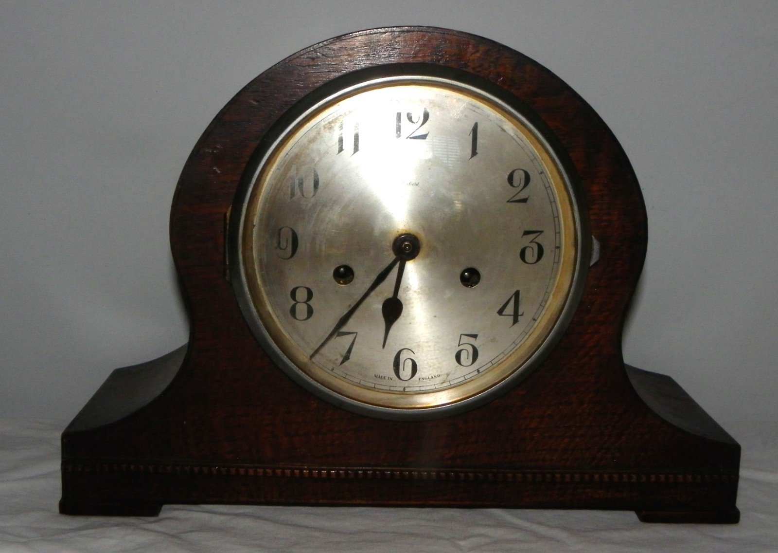 イングランド製Enfield Clock Co. ジャンク　振り子穴3箇所カギ付 TESTED ~ WORKING ~ Early ENFIELD England Mantel Clock