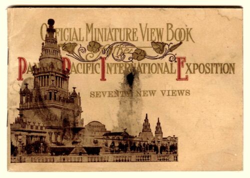 1915 PPIE SAN FRANCISCO PANAMA-PACIFIC EXPO~OFFICIAL MINIATURE (70) VIEWS BOOK