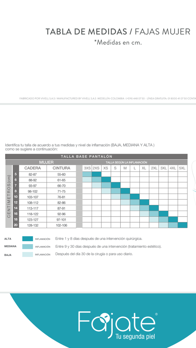 Faja fajate ZIPPER Colombiana Women's (read description)