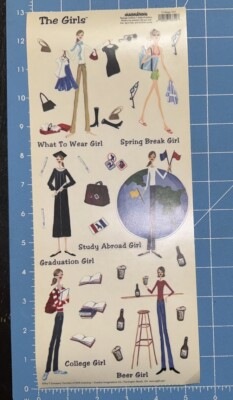 Creative Imaginations - Stickers - The Girls - College Girl