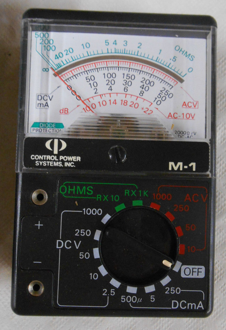 Vintage Old Control Power M-1 Multi-Meter Tester Volt Ohm Meter Original Box