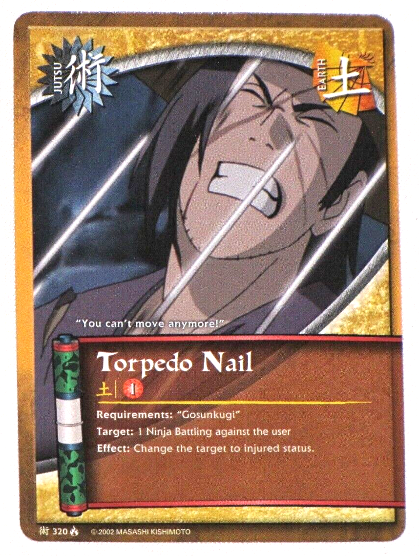 Naruto Torpedo Nail J-320 CCG Common Collectible Card Game