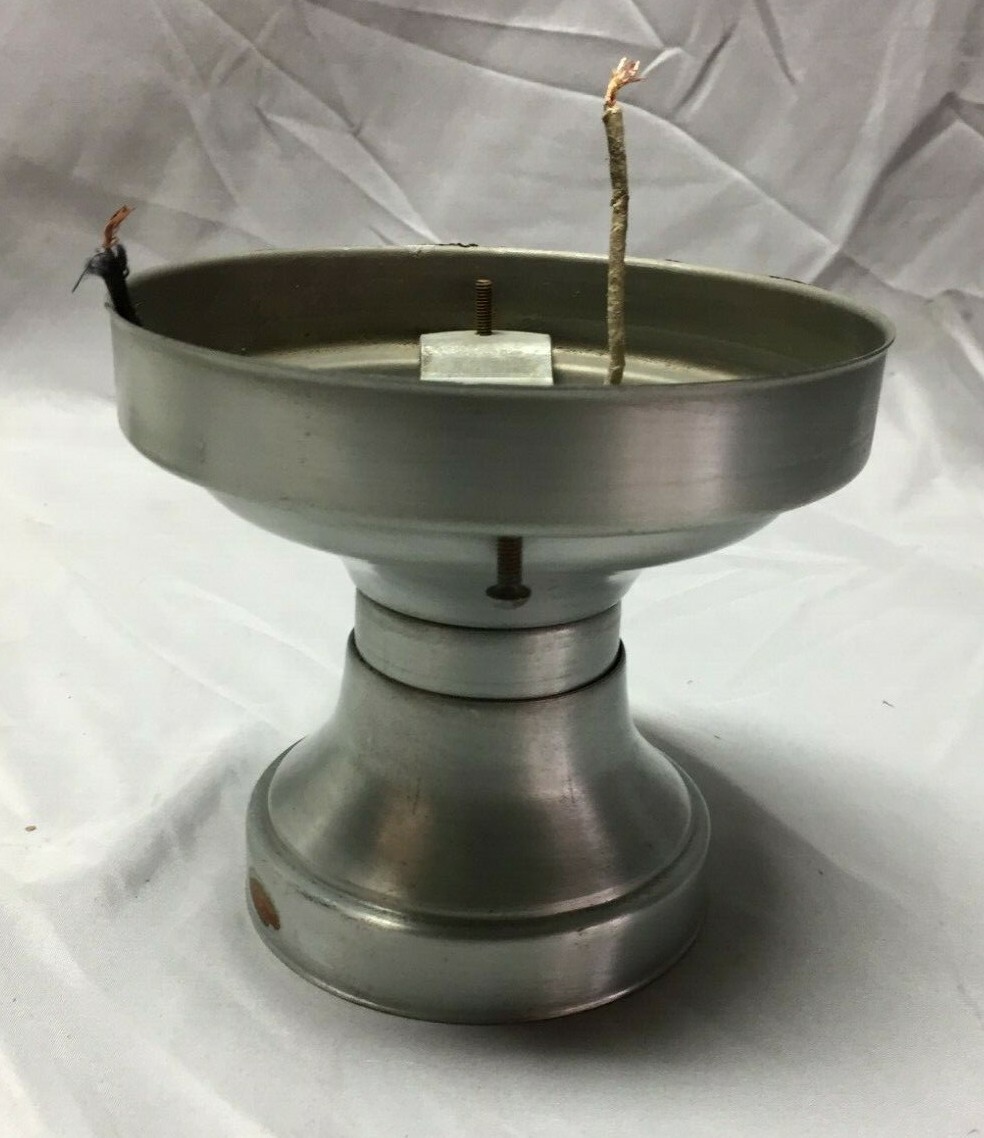 Antique School House Bank Ceiling Light Milk Glass Globe Red Spot Vtg 324-19C