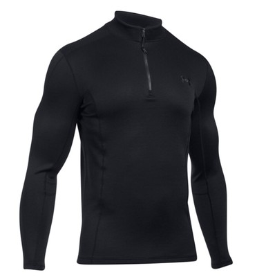 UNDER ARMOUR Ridge Reaper ColdGear Base Layer Black 1/4 Zip L/S Shirt NEW Mens S