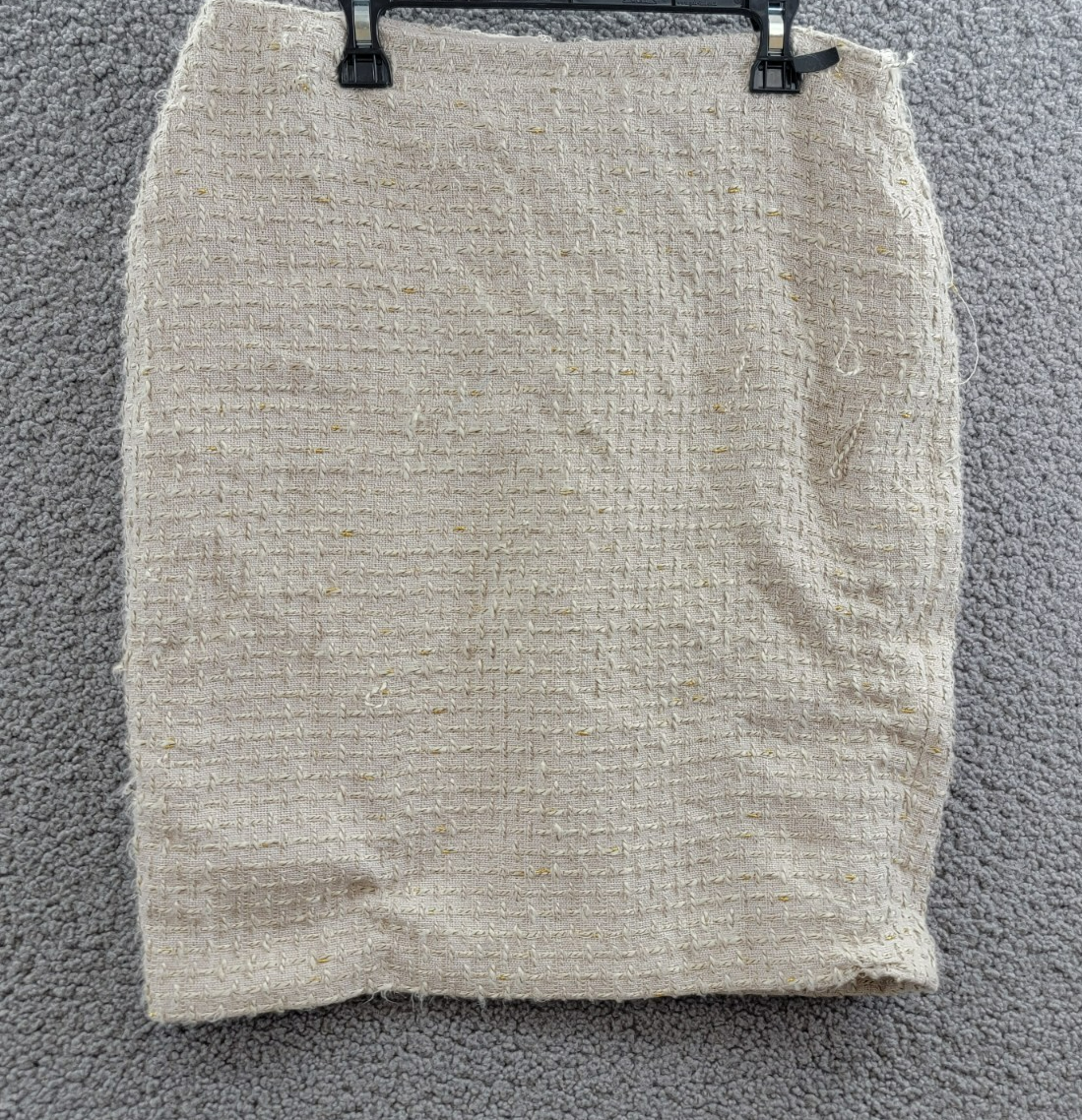 Calvin Klein Petite Tonal Tweed Pencil Skirt Women's 6P Nomad Multi Back Zip - Picture 2 of 14
