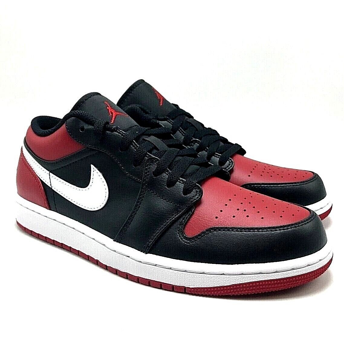 靴 AIR JORDAN1LOW M55358 606GYMRED/BLACK NEW* Men Air Jordan 1 Low Bred Black / Gym Red (553558 066
