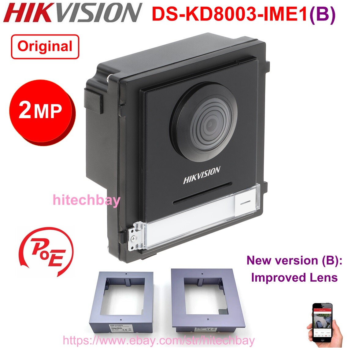 Original DS-KD8003-IME1(B) Villa Door Station 2MP Fisheye IP