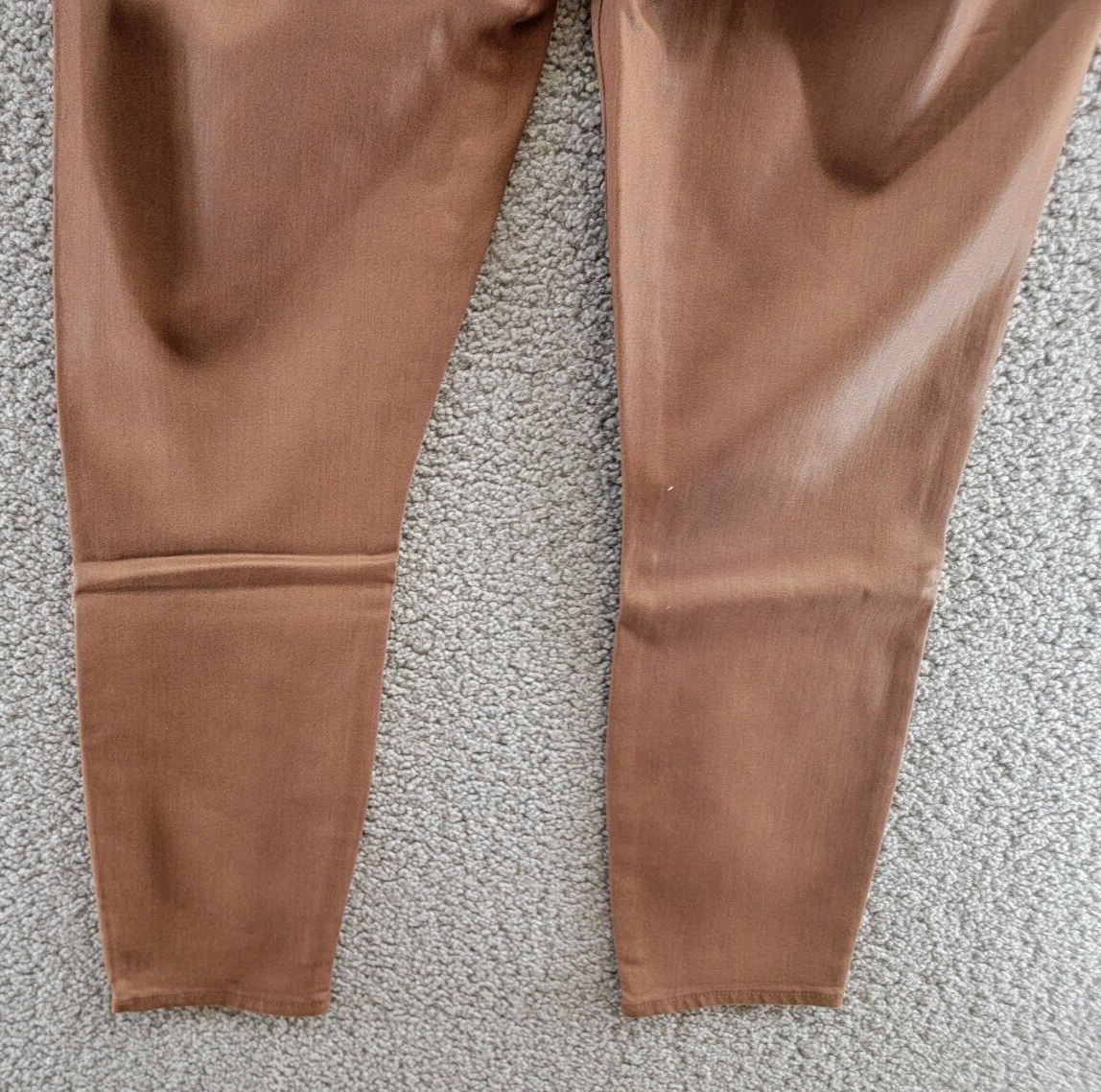 PAIGE Hoxton Ankle Pants Women's 33 Cognac Zip Fly W/ Button Closure Belt Loops - Picture 10 of 19
