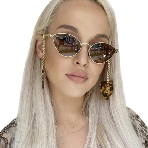 Pre-owned Gucci Gg0977s-002-57 Gold Sunglasses
