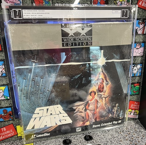 1977 Star Wars Widescreen Laserdisc Sealed Graded IGS 1992