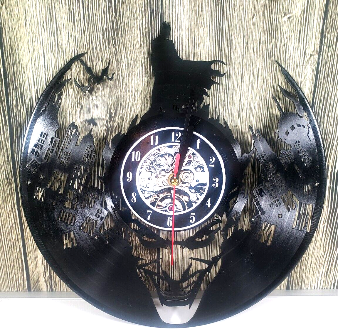 Joker Batman Vinyl Record Wall Clock Arkham Asylum Knight Comic Decor NEW