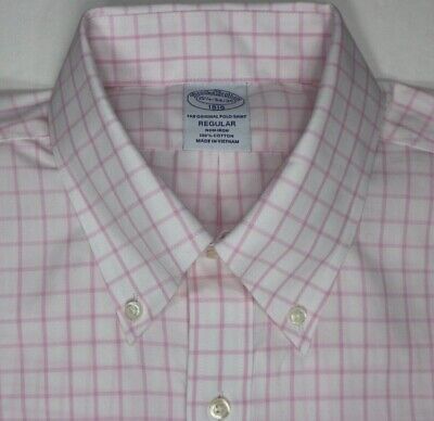 Brooks Brothers The Original Polo Shirt Regular Fit 15-15.5/32-34 Pink NWT$108