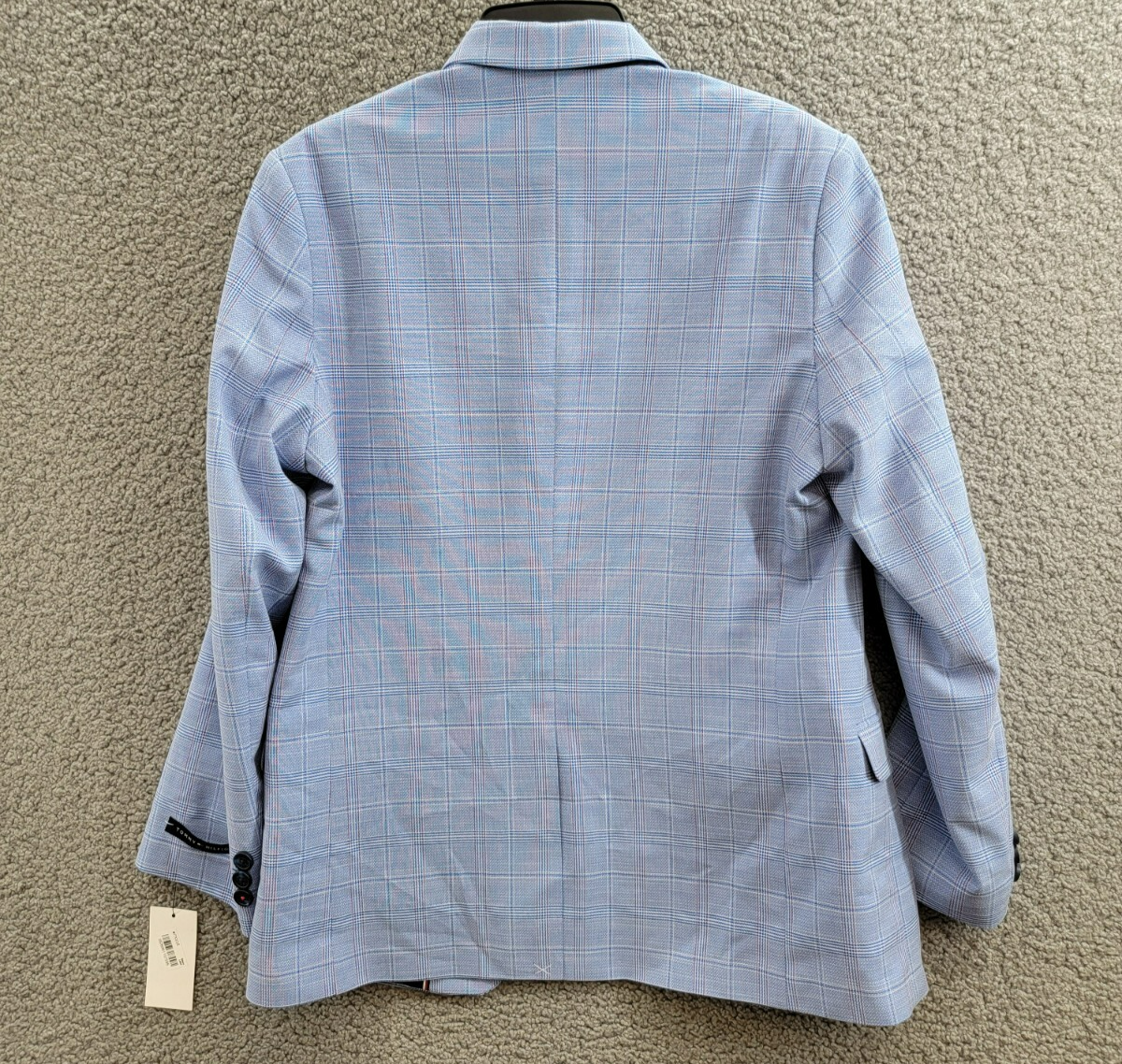 Tommy Hilfiger Stretch Deco Plaid Sport Coat Big Boys 16 Blue Flap Pockets L/S - Picture 15 of 19