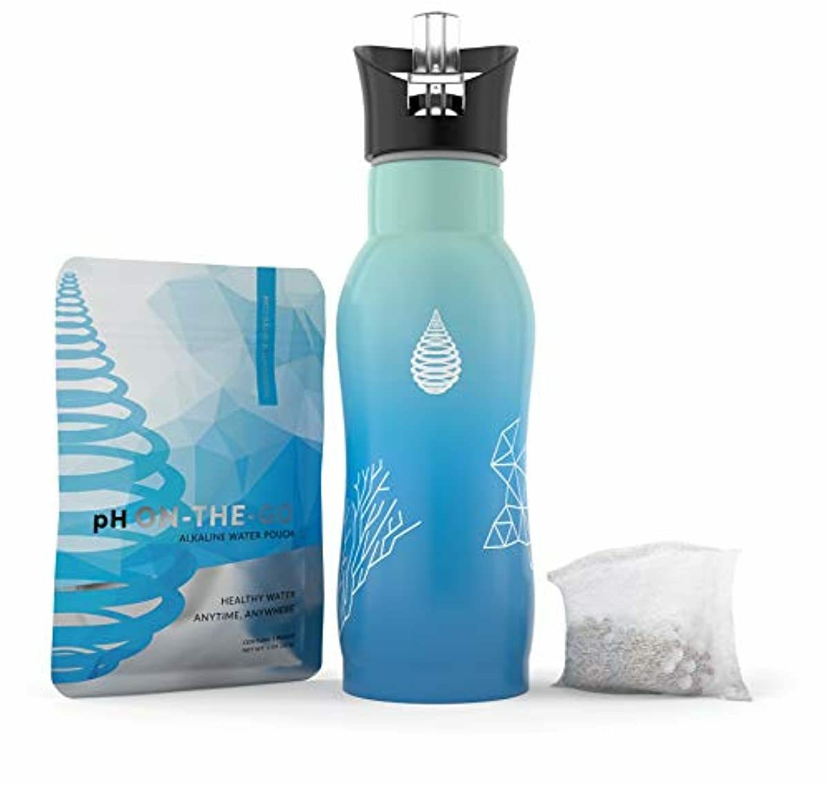 pH ACTIVE Insulated/Filtered Kids Water Bottle - Alkaline / Stainless Steel