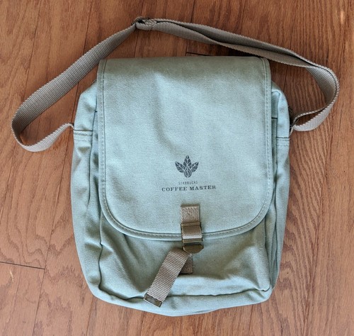 RARE Starbucks Coffee Master Tasting Kit Messenger Bag Green 2004