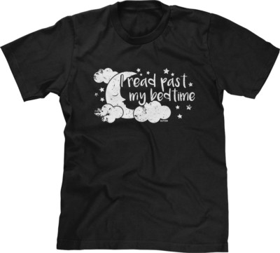 I Read Past My Bedtime Reader Bookworm Nerd Reading Joke Funny Humor Mens Tee