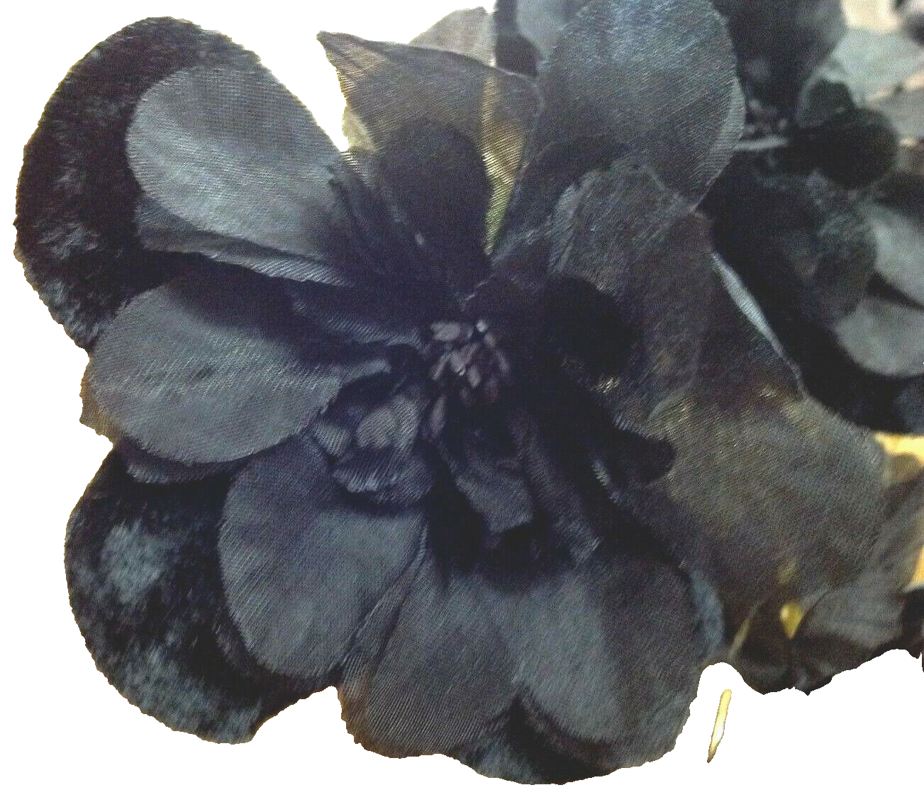 vintage velvet silk 1940s 3" black 1pc Japan