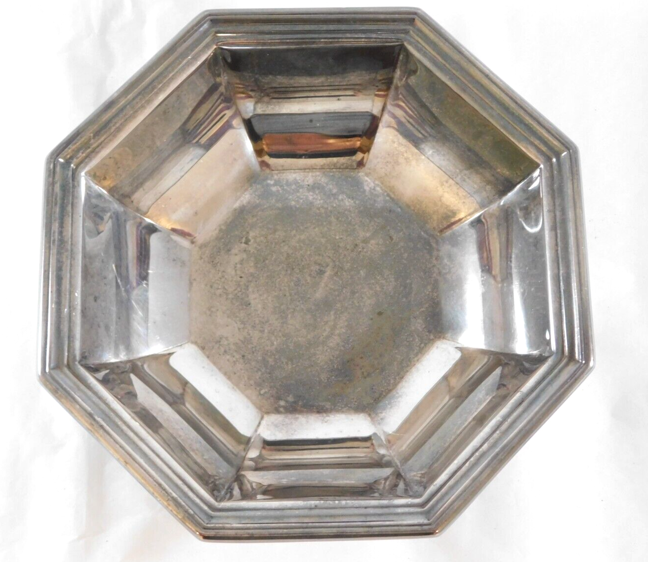 Vintage Wallace Silver Plate Octagon Bowl 6 7/8
