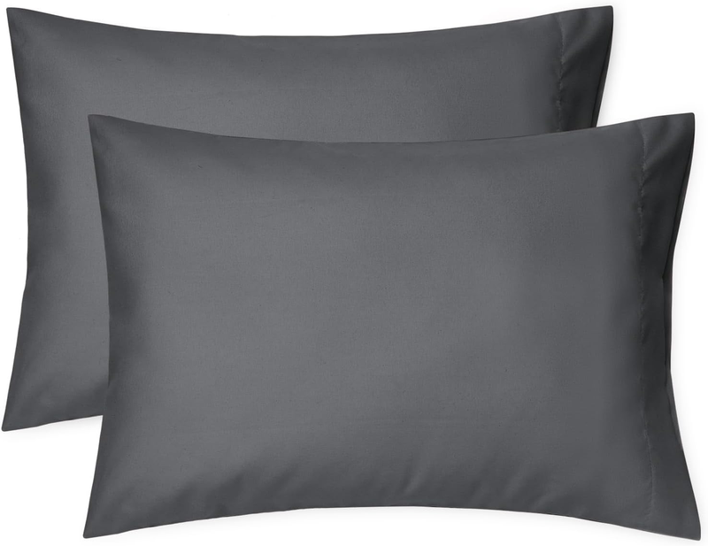 EXQ Home Toddler Pillowcases 13X18, Set of 2 (Dark Grey)