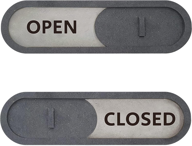 Open Closed Sliding Sign (Gray)