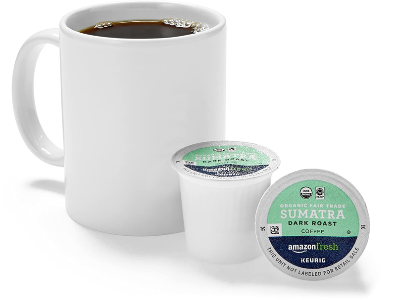 Amazonfresh 80 Ct. Organic Fair Trade K-Cups, Sumatra Dark R