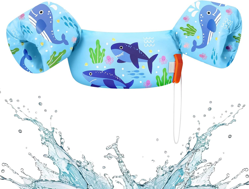 Swim Vest for Kids, Toddler Pool Floaties Fit 20-50/70 Lbs, Children Swimming Vest with Adjustable Strap, Swim Jacket Water Wing Arm Float, Puddle Sea Beach Boat Jumper Boy Girl Baby
