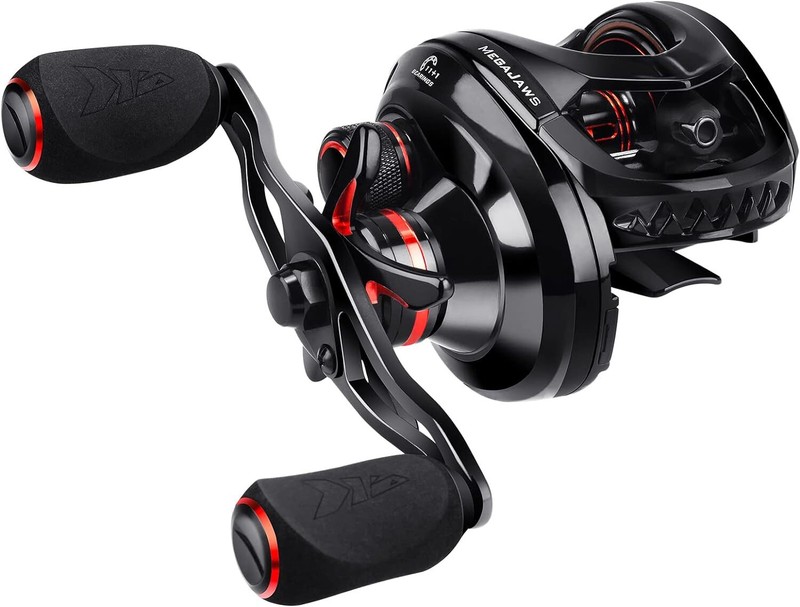 送料無料 KastKing MegaJaws Baitcasting Reel721 Gear RatioRight Handed Fishing ReelBlacktip KastKing MegaJaws Baitcasting Fishing Reel, New A:Right Handed