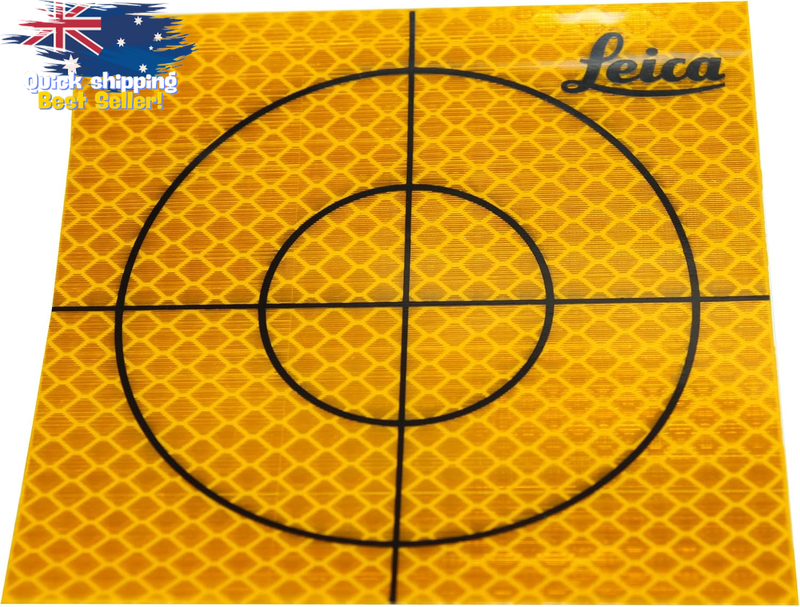 100 Pcs Reflective Survey Tape Targets 20x20mm Yellow Stickers