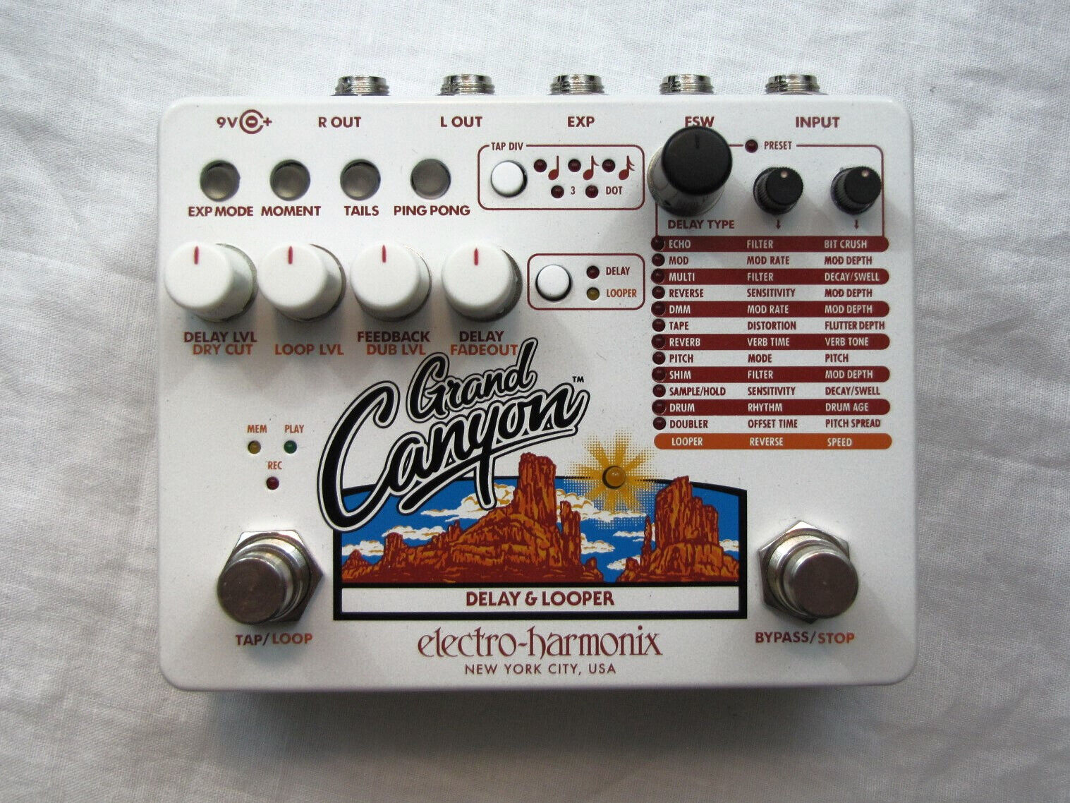 Used Electro-Harmonix EHX Grand Canyon Delay and Looper Used Electro-Harmonix EHX Grand Canyon Delay and Looper