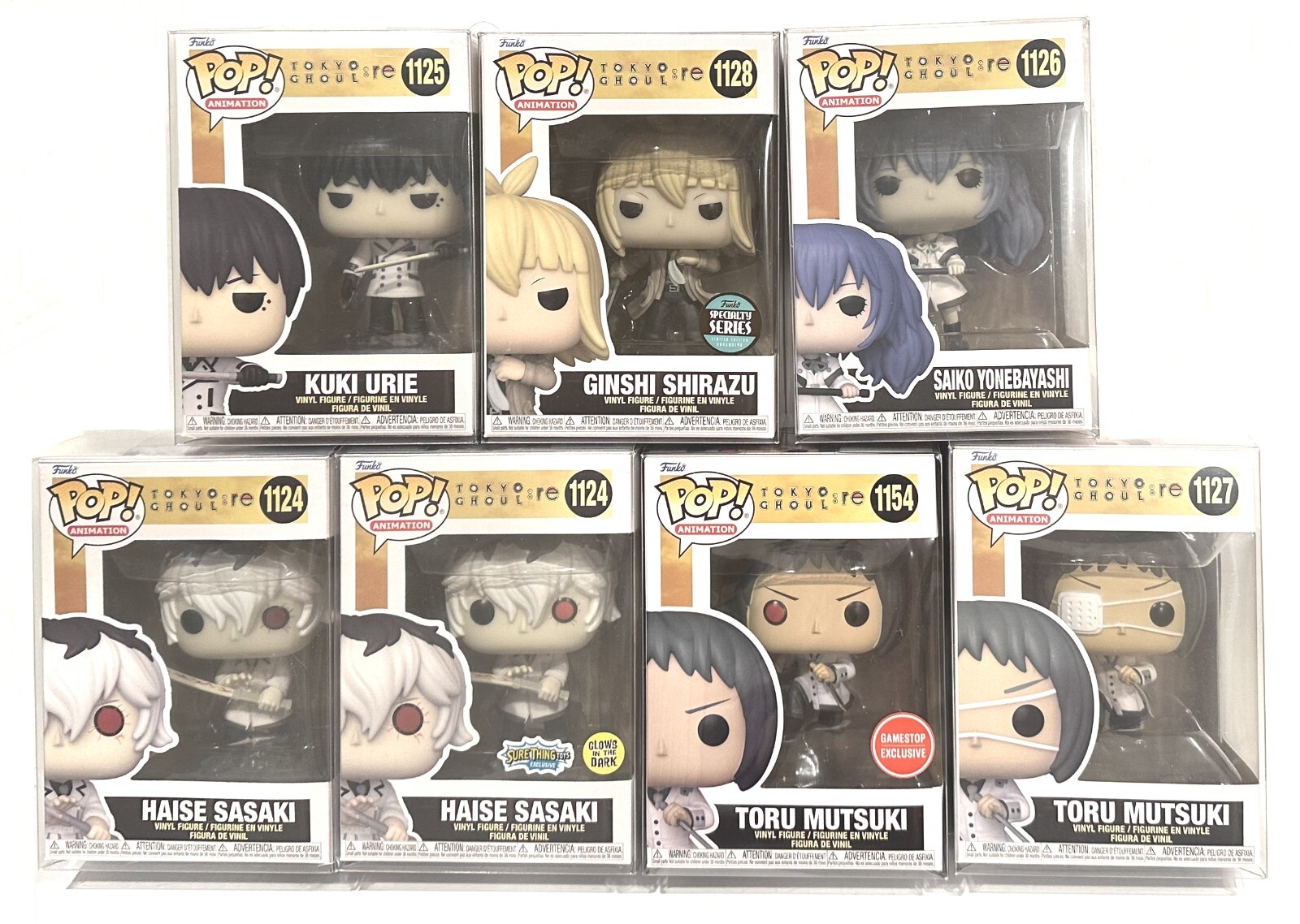 Tokyo Ghoul:re Funko Pop! Haise 1124 Kuki 1125 Saiko 1126