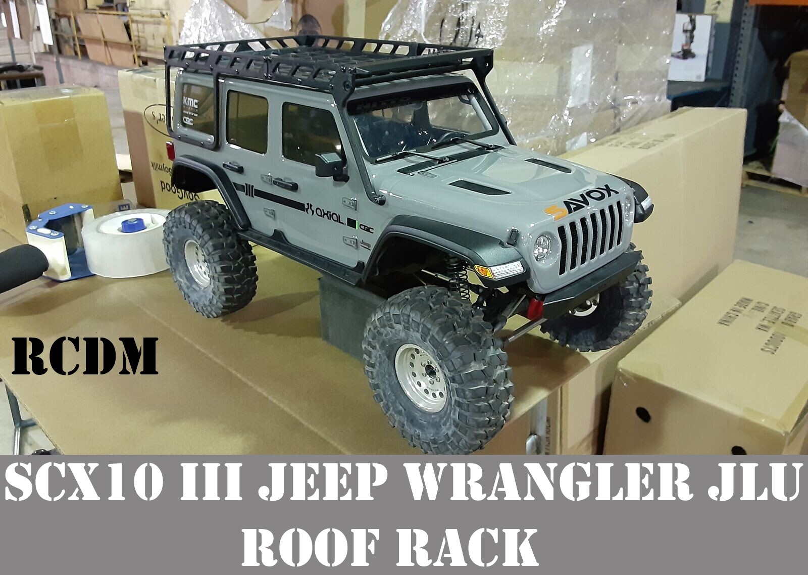 RCDM Roof Rack For The Axial SCX10 III 2020 Jeep Wrangler