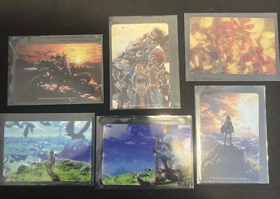 HTF The Legend Of Zelda Breath Wild Card Candy 6 Card Lot Secret Rare Zelda Link