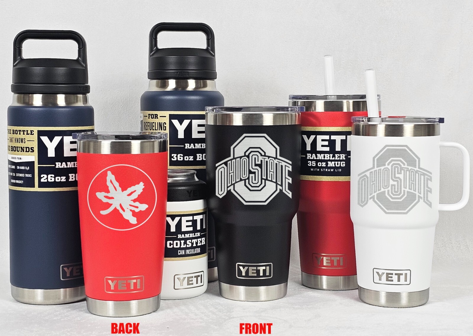 Ohio State Buckeyes - YETI Laser Engraved Tumblers, Mugs