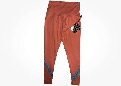 Women s Athletic Leggings, Size Small, NWT, Coral/Sky, High Rise, Workout