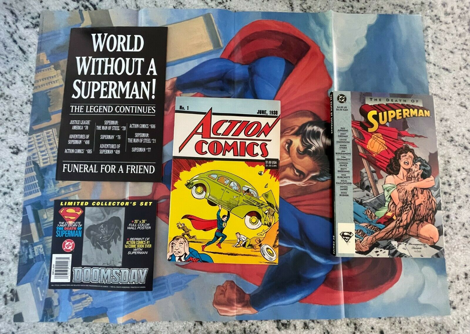 Death Of Superman Graphic Novel + Action Comics # 1