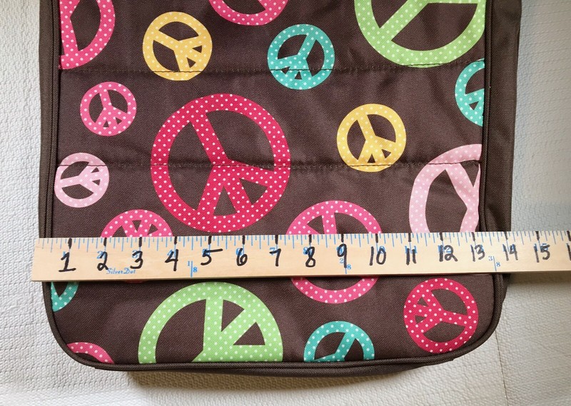 Pottery Barn Teen Jet Set Luggage Berkeley Peace Sign Large Tote Bag NWT