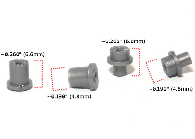 4pc BTO Newly Made Aurora T-Jet TUFF ONES HO Slot Car FRONT+REAR Wheels Silver