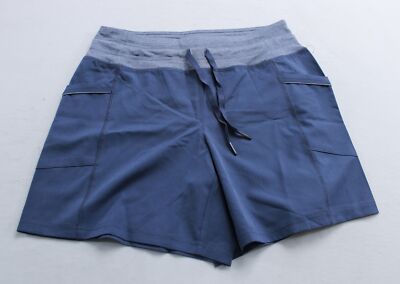 RBX Women's Active Performance Training Pocket Shorts JE9 Smoke Blue Small NWT