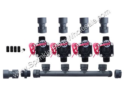 Hunter PGV100-MM 4 Zone Dura Manifold Valve No Flow Control - Slip 301-010-4