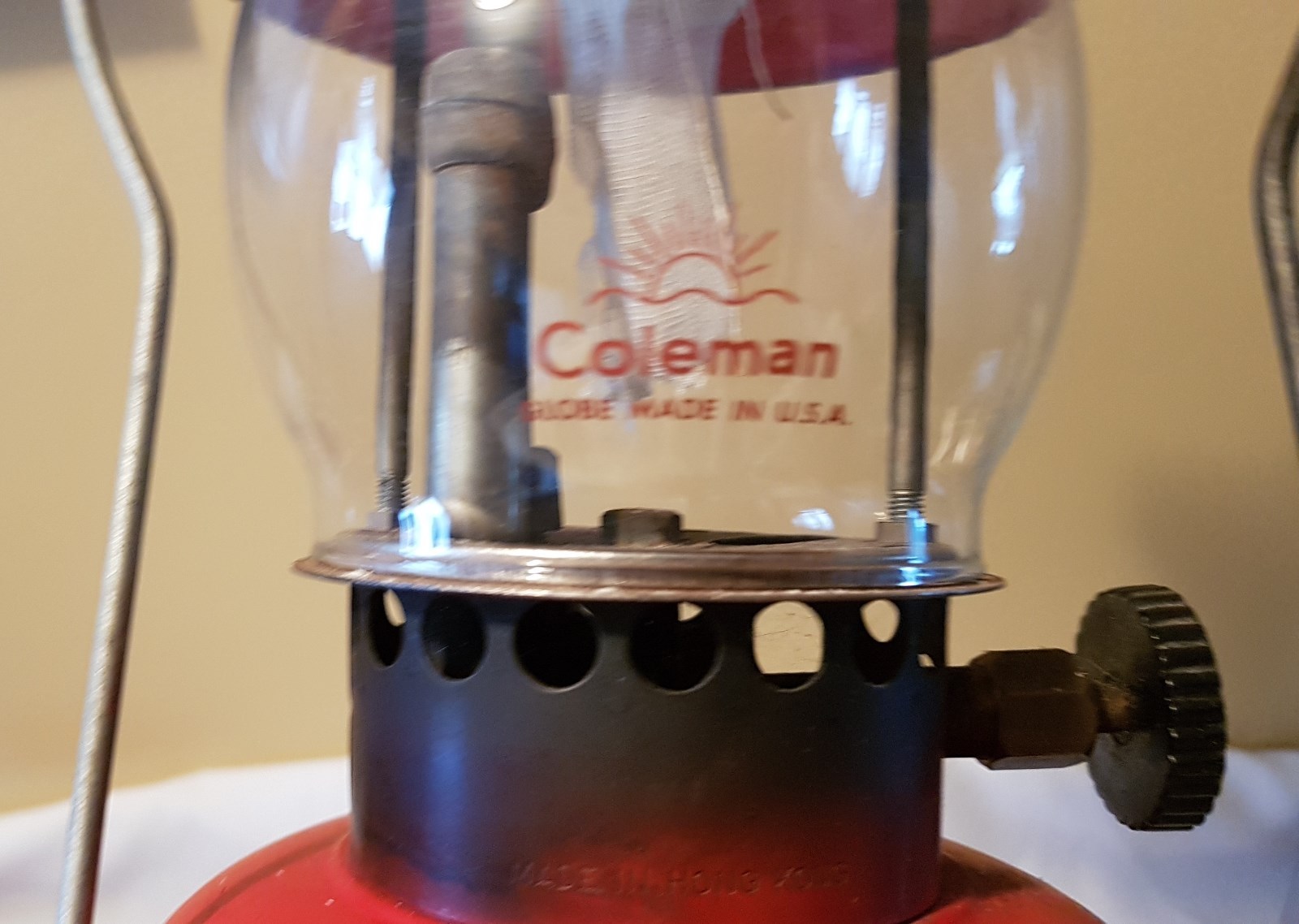 RARE CAMPER Dual-fuel Camping Lantern Leaded or White Gas Hong Kong Coleman