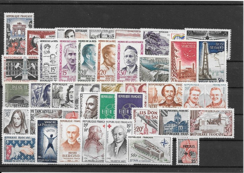 France Annee Complete 1959 Du NÂ° 1189/1229 Neuf Sans Charniere+++++++13,95â¬+++++