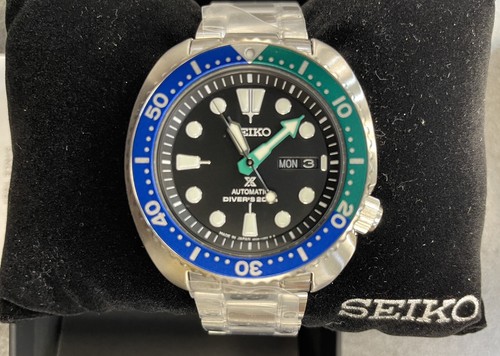 Pre-owned Seiko Prospex Automatic Tropical Lagoon Special Edition Turtle Watch Srpj35
