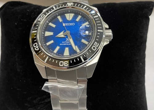 Pre-owned Seiko Prospex Samurai Manta Ray Automatic Watch Blue Dial Srpe33 Made In Japan