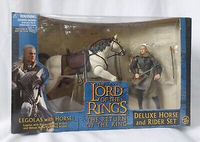 2003 Sealed Lord of the Rings Legolas Deluxe Horse and Rider Figure Set Toy Biz