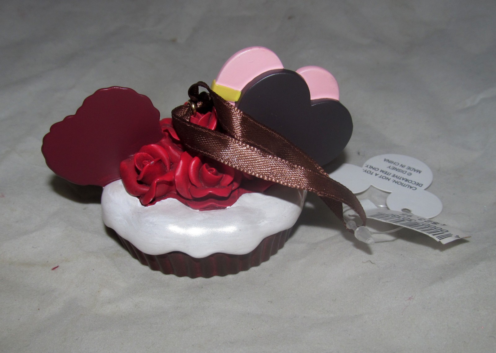 Disney Mickey Mouse Ears Hat Heart Valentine Christmas Ornament Theme Parks