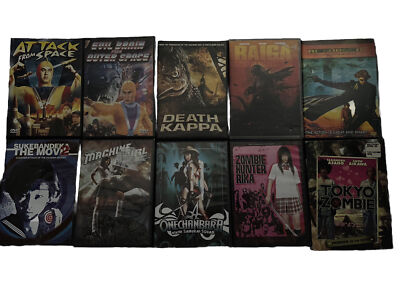 Obscure Japanese Films Lot Of 10 DVDs - Horror Action Comedy Sc-fi Machine Girl