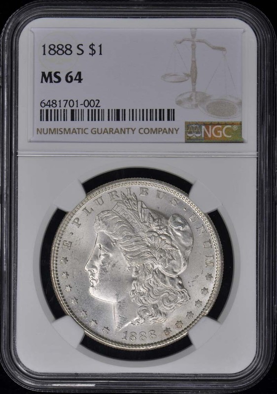 1888-S Morgan Dollar S$1 NGC MS64