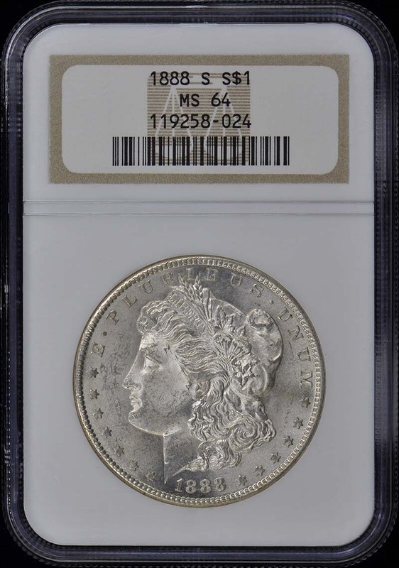1888-S Morgan Dollar S$1 NGC MS64