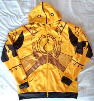 League of Legends Blitz Crank Hoodie Full Zip Yellow Riot Games Sz 3XL - Rare!